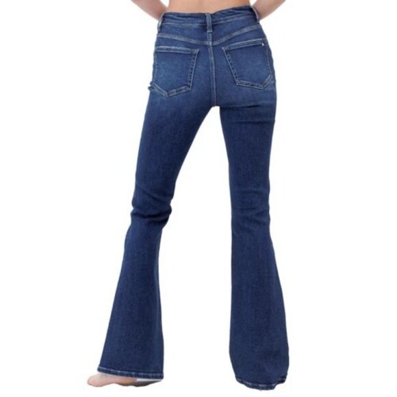 Women's Mica Denim Flare Jeans Dark Wash Size 31 - Picture 1 of 16